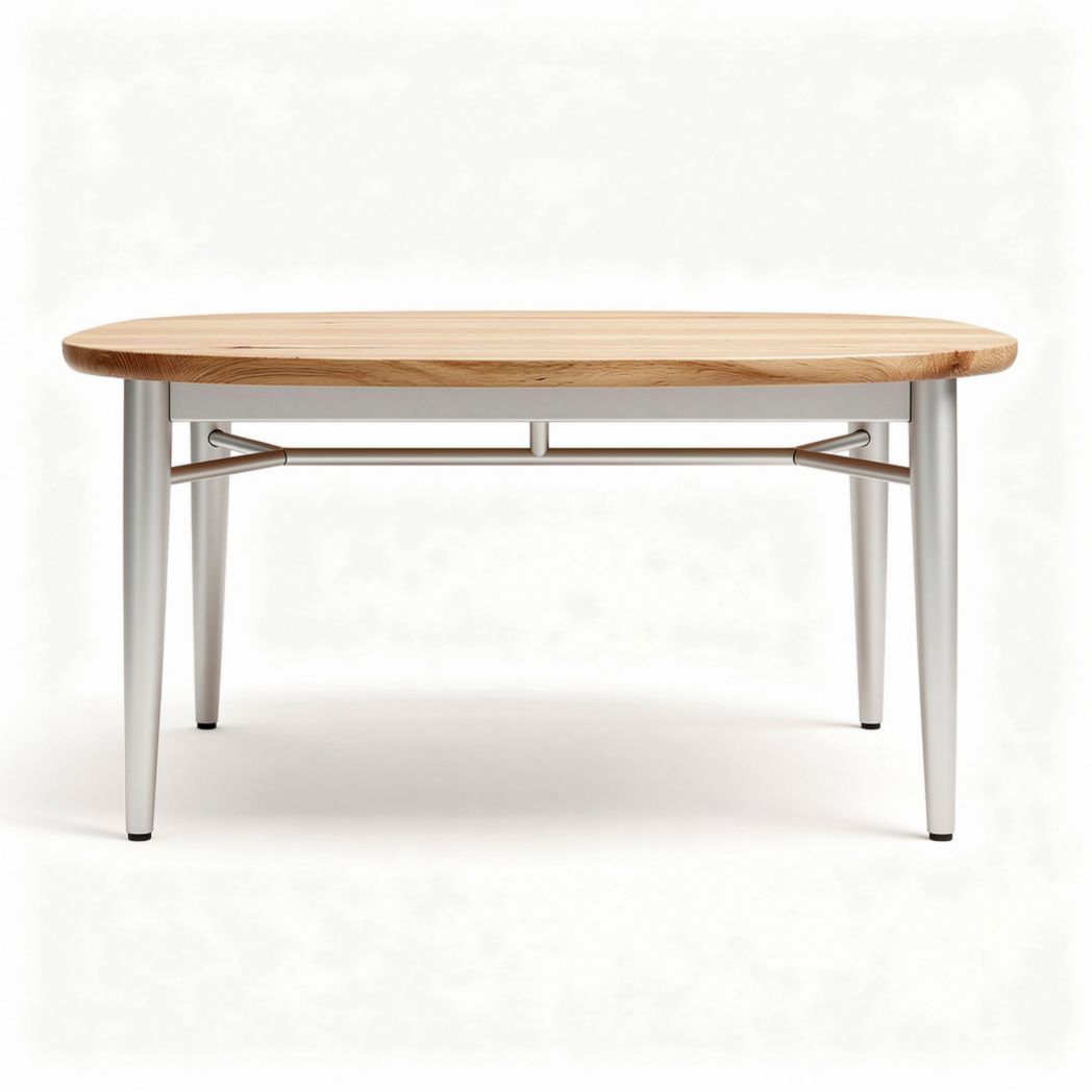 Wooden coffee table with metal legs suitable for living room 120 x 70 x 40cm